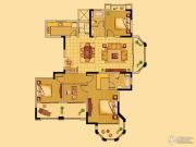 中南世纪花城4室2厅2卫160平方米户型图