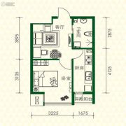 丽江苑1室1厅1卫45平方米户型图