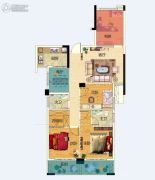 新长海广场3室2厅2卫108平方米户型图