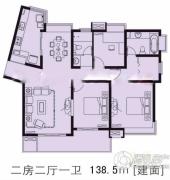 春申景城MID-TOWN3室2厅2卫0平方米户型图