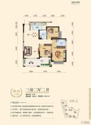 台湾街3室2厅2卫96平方米户型图