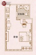 国金时代1室1厅1卫40平方米户型图