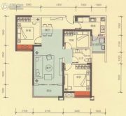 家和城3室2厅1卫88平方米户型图