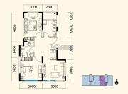 智造创想城2室2厅1卫80平方米户型图