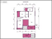 尚林幸福城3室2厅2卫92平方米户型图