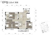 孔雀城航天府4室2厅2卫130平方米户型图