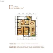 如皋江中世纪城3室2厅2卫119平方米户型图