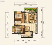金龙星岛国际2室2厅2卫0平方米户型图