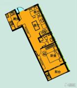 领海世界岛二期1室2厅1卫61平方米户型图