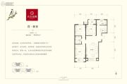 北京怡园3室2厅1卫104平方米户型图