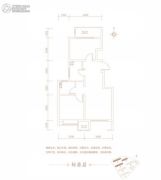 中国铁建・山语澜廷2室1厅1卫75平方米户型图