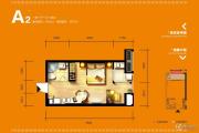 凯隆橙仕公馆1室1厅1卫37平方米户型图