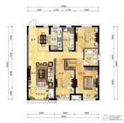 中海国际社区3室2厅2卫119平方米户型图