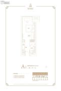 宝能郑州中心1室1厅1卫40平方米户型图
