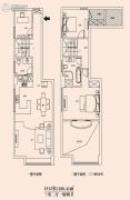 恒隆国际公寓3室2厅1卫100平方米户型图