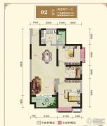 汉江新城2室2厅1卫0平方米户型图