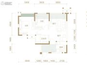 凯德世纪名邸2室2厅1卫68平方米户型图