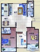 九龙明珠3室2厅2卫125平方米户型图