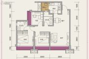 保利紫薇花语3室2厅2卫83平方米户型图