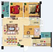 新长海广场3室2厅2卫88平方米户型图
