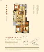 金地江山风华4室2厅2卫129平方米户型图