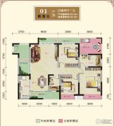 汉江新城4室2厅1卫0平方米户型图