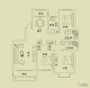 富田兴龙湾3室2厅2卫128平方米户型图