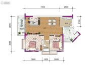 紫茗花园2室2厅1卫79平方米户型图